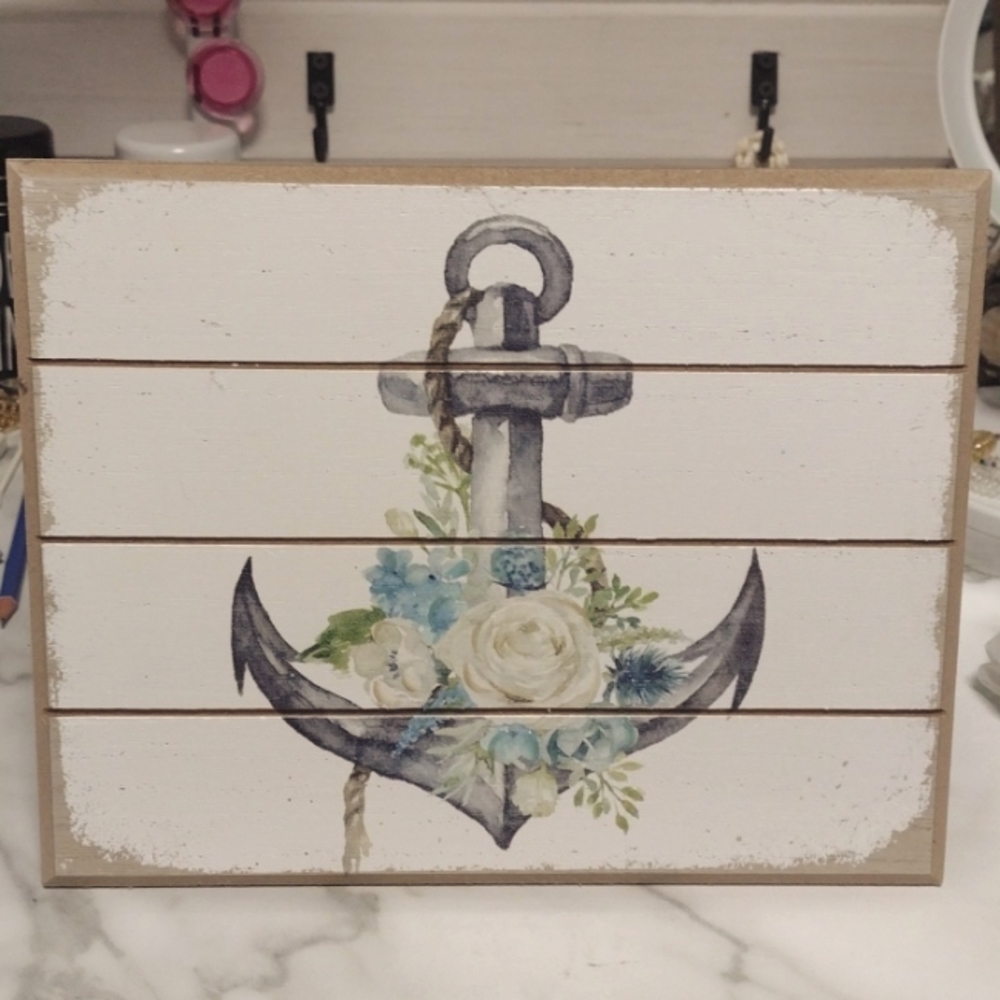 Anchor Sign With Flowers